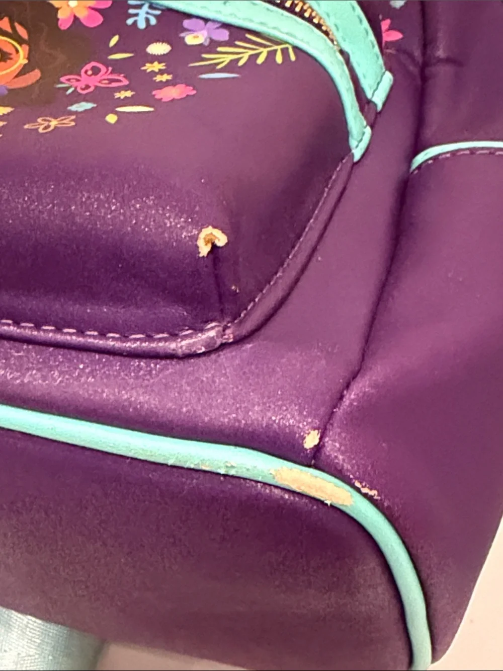 Disney Loungefly Encanto Purple Floral Mini Backpack